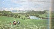 Hans Thoma The Rhine Near Sackingen (nn02) Germany oil painting artist